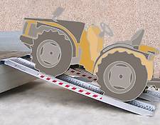 Metalmec Auffahrrampen Bagger Verladerampen Alurampen 3,5 m / 2,750 t Auffahrschienen Auffahrrampen Rampen M125/35 ohne Rand